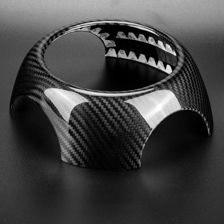 KUNGKIC Auto-Lenkrad-Airbag Abdeckung Aufkleber Kohlefaser für Mini Cooper Clubman R55 R56 R57 R58 R