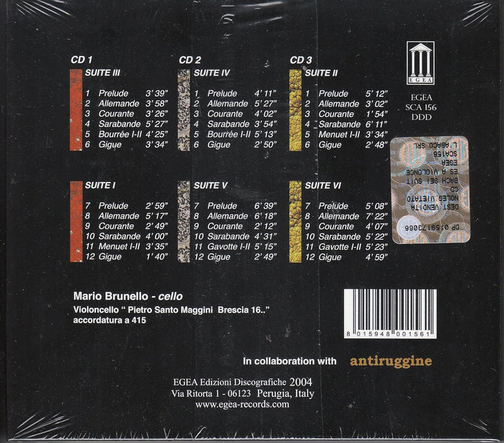 Sei Suites a Violoncello Solo, Audio-CD