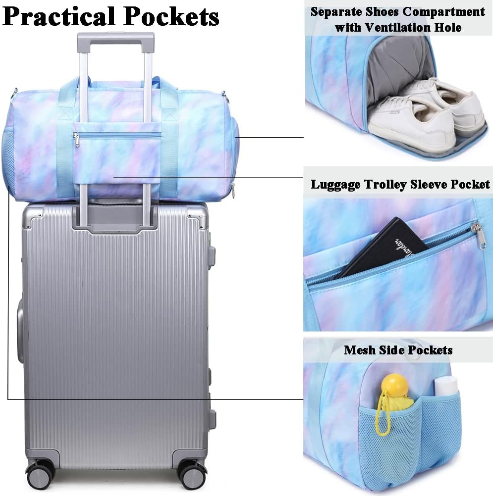 Reisetasche Mädchen Sporttasche Kindertasche Mädchen Reisetasche Tanztasche Damen Sporttasche für Gy