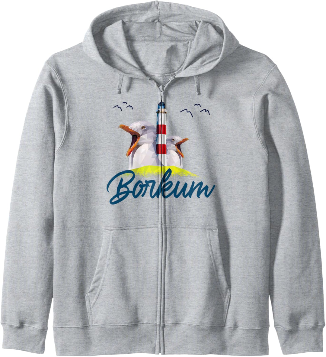 Borkum Insel Nordsee Möwe Leuchtturm Borkum Kapuzenjacke