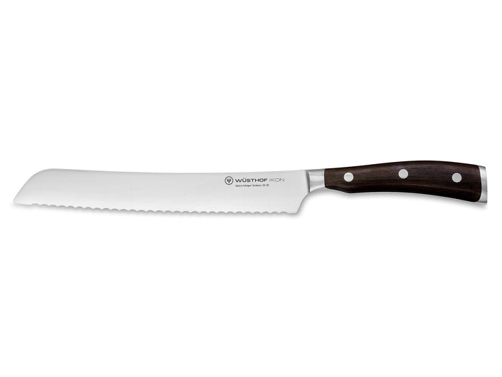 WÜSTHOF Ikon Brotmesser 20 cm, Schwarz,silber 20 cm Brotmesser, 20 cm Brotmesser