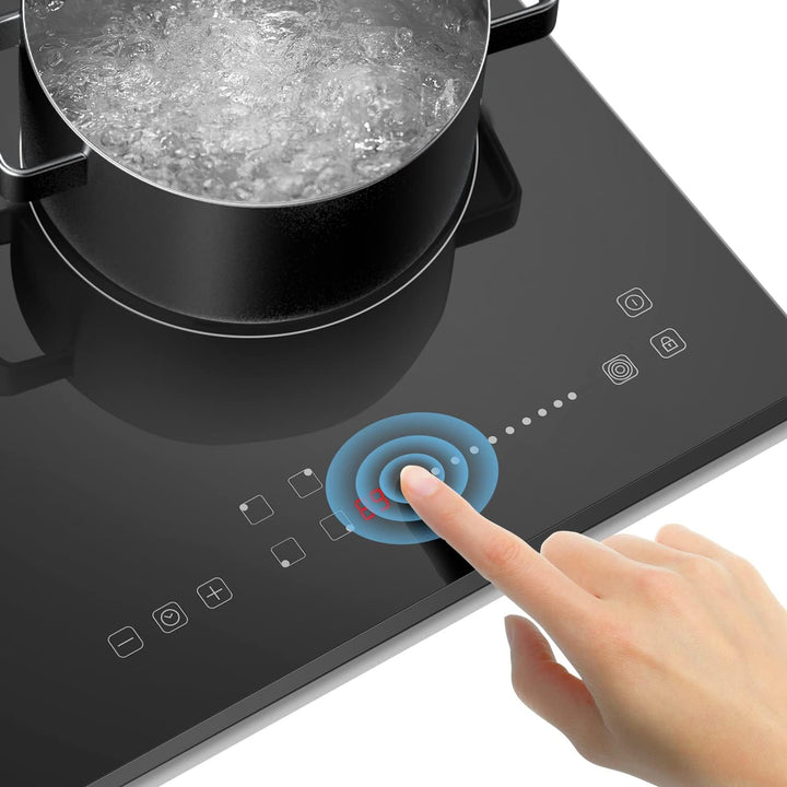 Midea KF500IX autarkes Kochfeld 4 Zonen / 60 cm/Touch Slider, Restwärmeanzeige, individueller Timer,