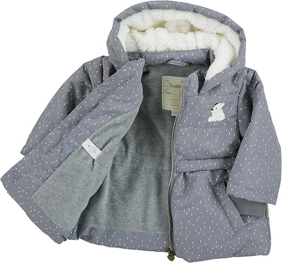 Sterntaler Baby Mädchen Baby Jacke Outdoor Babyjacke Eisbär Elia 68 Rauchgrau, 68 Rauchgrau