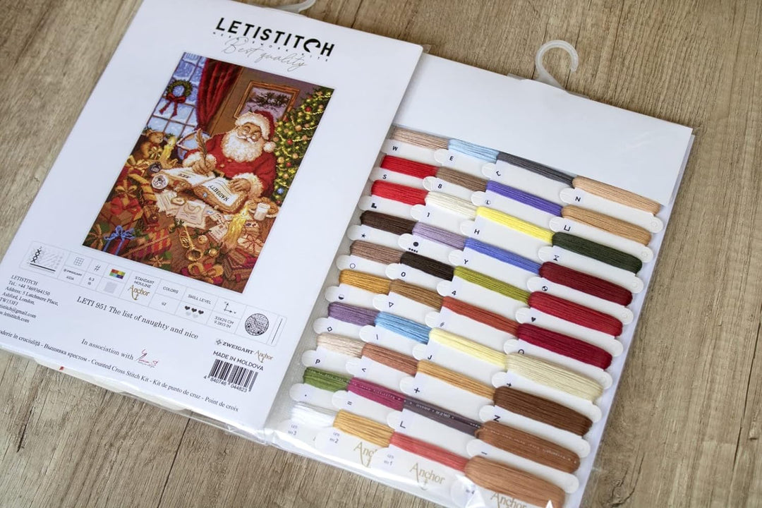 Letistitch Leti958 Kreuzstich Set, Mehrfarbig, 40x30cm