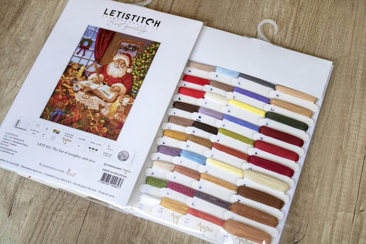 Letistitch Leti958 Kreuzstich Set, Mehrfarbig, 40x30cm