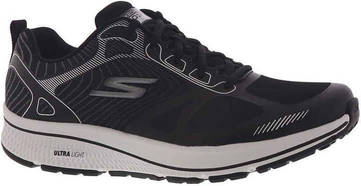 Skechers Herren Running Shoes, 41 EU Black Textile Synthetic White Trim