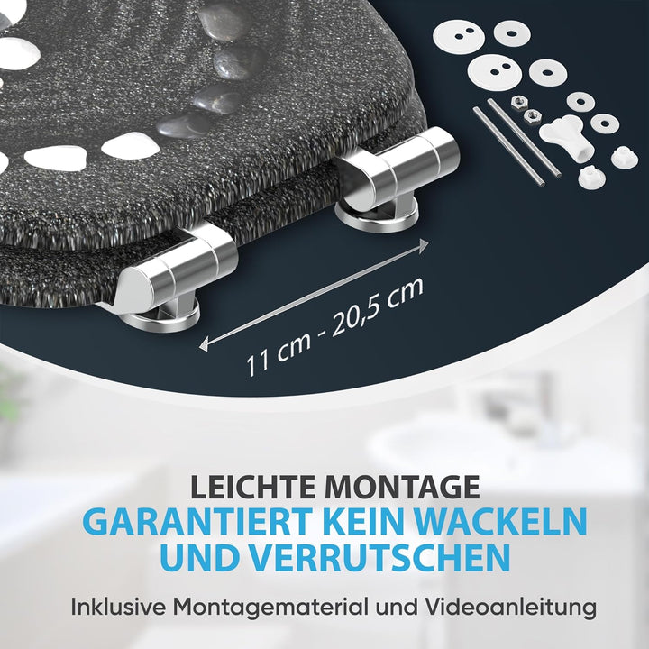 Sanilo WC Sitz mit Absenkautomatik, viele neue Toilettendeckel zur Auswahl, hochwertige Oberfläche,