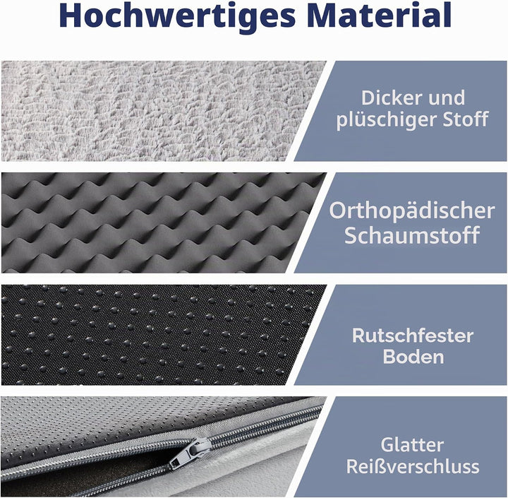 WESTERN HOME Orthopädisches Hundebett mittelgrosse Hunde hundesofa Hundecouch Hunde Bettchen mit Hoh