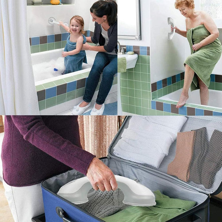 Newthinking Dusche Haltegriff mit Saugnapf 30CM, Haltegriff Dusche Ohne Bohren, Haltegriff Badewanne
