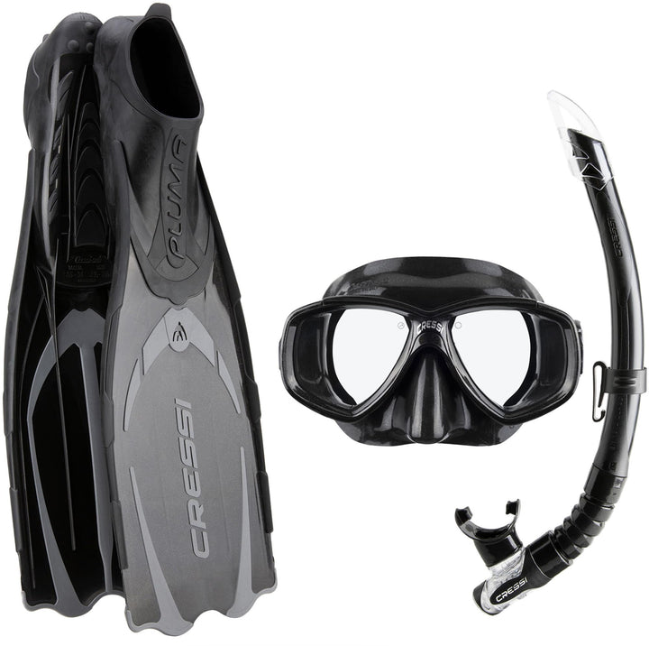 Cressi Pluma Bag - Flossen, Maske und Schnorchelset, Tauchen und Apnoe, Shwarz, Unisex Erwachsene 41