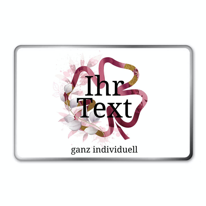 STEMPEL-FABRIK – personalisierbare eckige Dose mit Name oder Wunschtext – Aquarell Motiv mit rotem K
