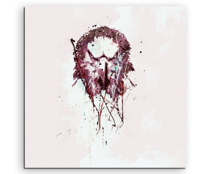 Paul Sinus Art Eagle 60x60cm Keilrahmenbild Kunstbild Aquarell Art Wandbild auf Leinwand fertig gera