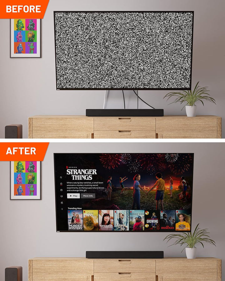 Echogear Kabel-Abdeckung für Wandfernseher - Wand-Kabeltüllen-Kit CMIWG Schwarz, Schwarz