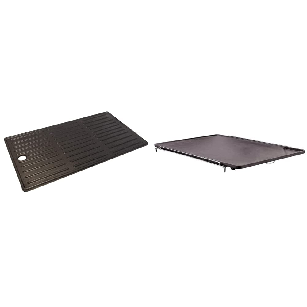 Char-Broil 140008 - Grillplatte für 3 Brenner - Grills, Schwarz & 140 515 - Gussgrillplattenaufsatz