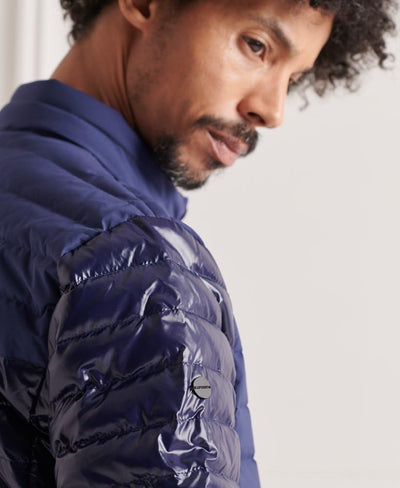 Superdry Herren Studios Contrast Core Down JKT Jacken L Eclipse Navy, L Eclipse Navy