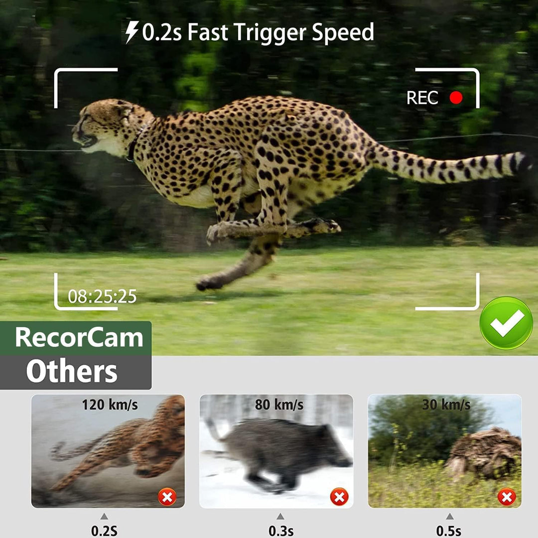 Wildkamera WLAN mit Handyübertragung APP, 4K Video Wildtierkamera, 36MP Full HD WLAN Wildkamera mit