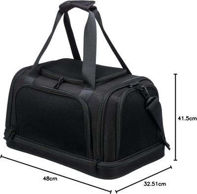 TRIXIE Airline Tasche Plane, Flugzeug Reisetasche Für Hunde, 28 × 25 × 44 cm, Schwarz - 28904