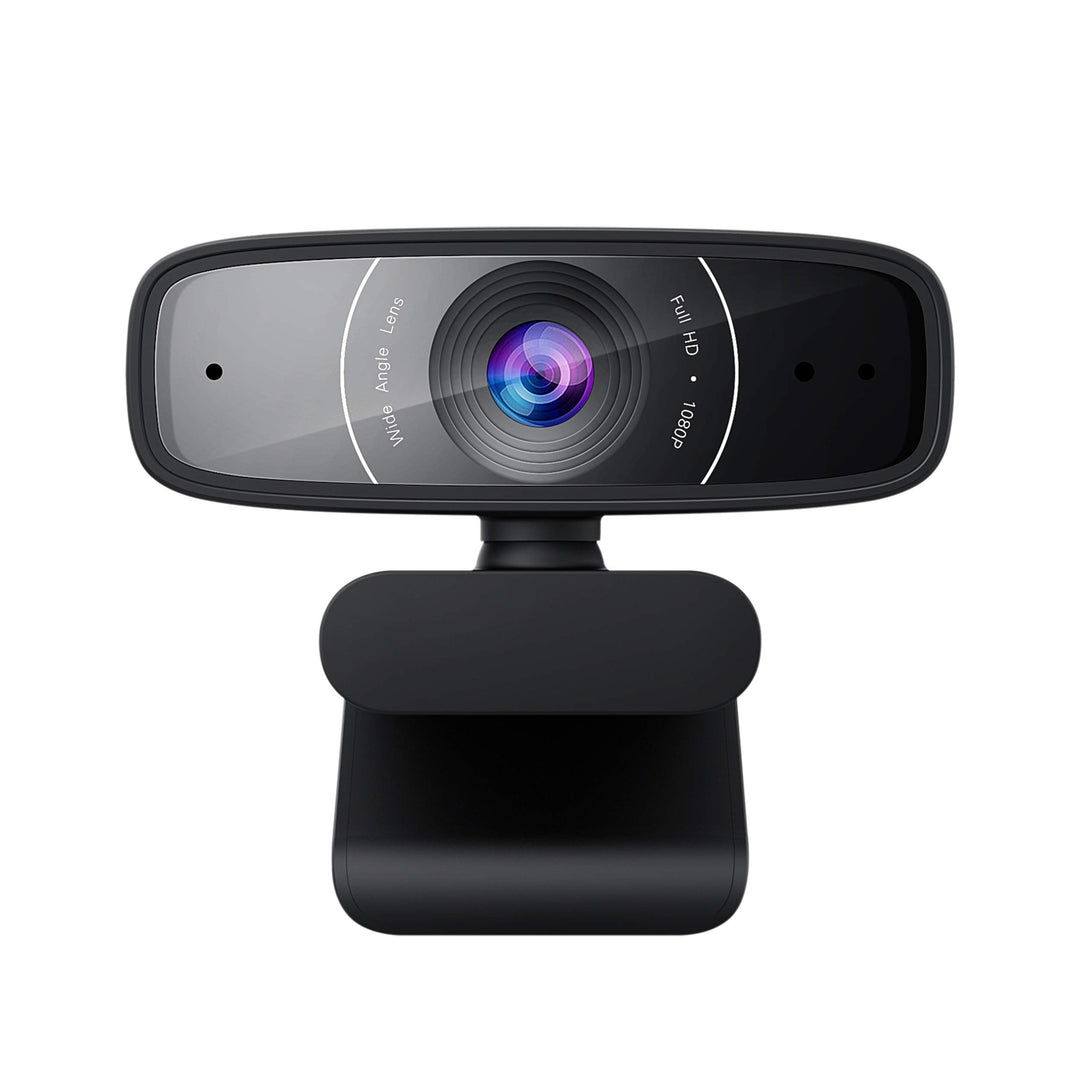 ASUS Webcam C3 1080p HD USB Kamera - Beamforming Mikrofon, Neigungsverstellbar, 360 Grad Drehung, We