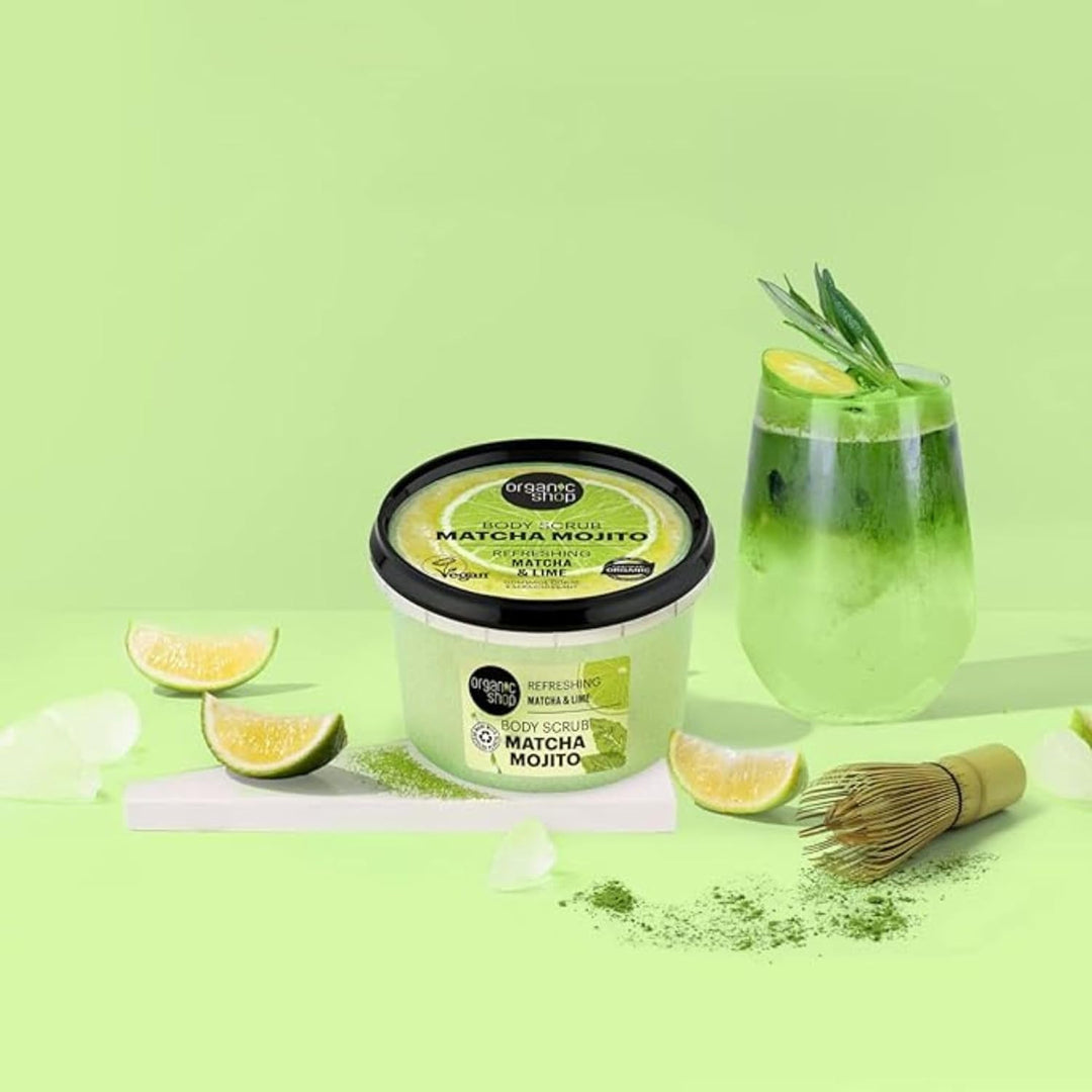 Organic Shop Refreshing Mojito Body Scrub Matcha & Lime (250ml) Matcha & Limette 250 g (1er Pack), M