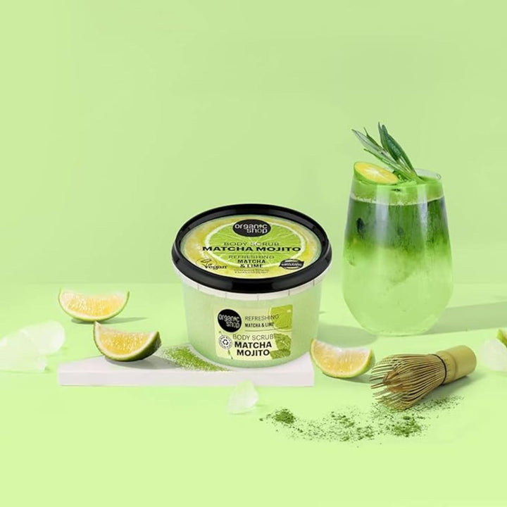 Organic Shop Refreshing Mojito Body Scrub Matcha & Lime (250ml) Matcha & Limette 250 g (1er Pack), M