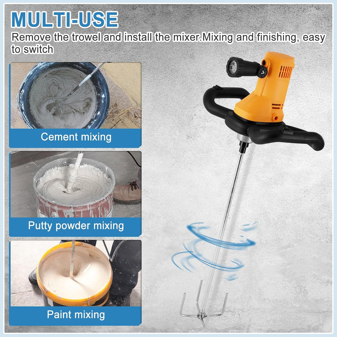 MXBAOHENG 1680 W Elektrische Wandglättmaschine mit 38 cm Schleifscheibe 6-Gang 80-600 U/min Tragbare