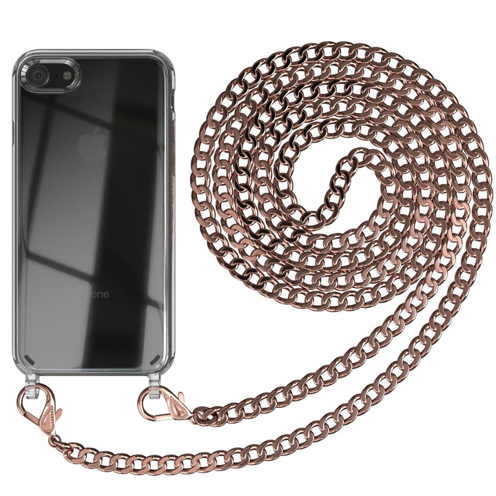 EAZY CASE Handykette kompatibel mit iPhone SE (2022/2020) / iPhone 8/7 Handyhülle mit Metall Umhänge
