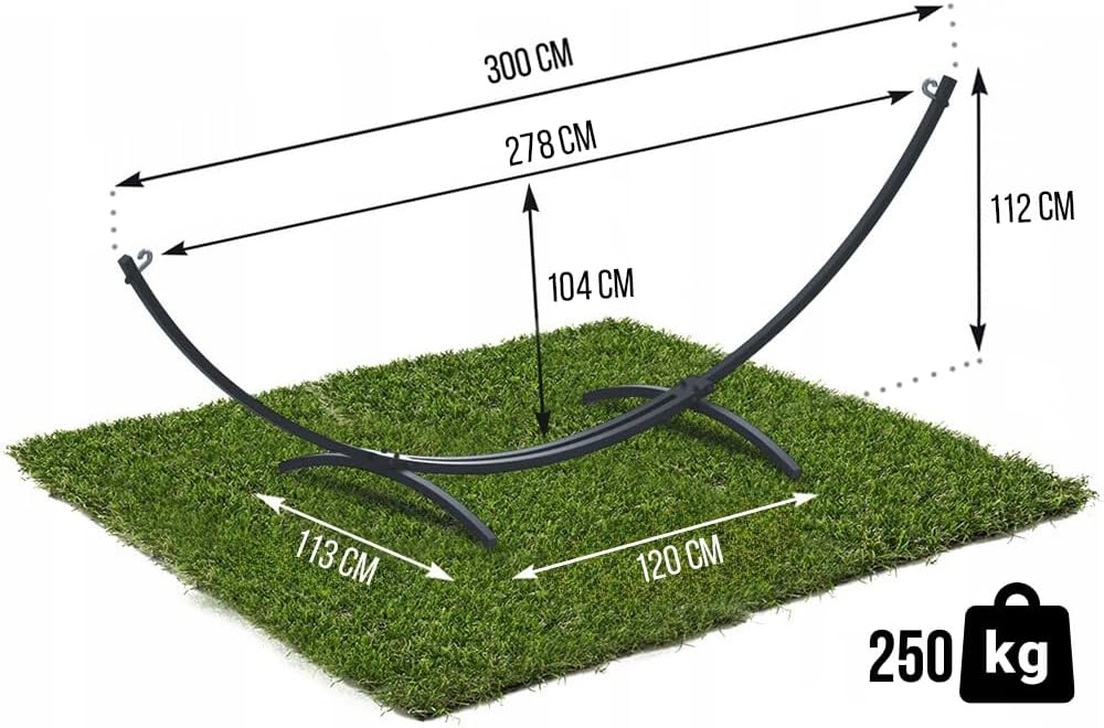 ZOLTA Hängemattengestell - Graphit - Zusammenklappbar - Hängemattenständer Für Garten & Balkon - Max