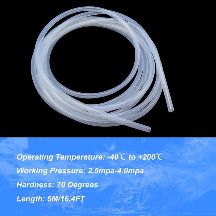 LAVMHAB Silikonschlauch 9mm ID x 12mm OD 5 Meter Länge, Lebensmitteltaugliche Schläuche Flexibler Sc
