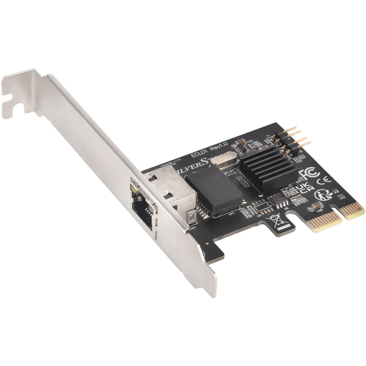 SilverStone Technology SST-ECL01 - RJ45-PCIe-Netzwerkschnittstellenkarte für 2, 5 Gbps