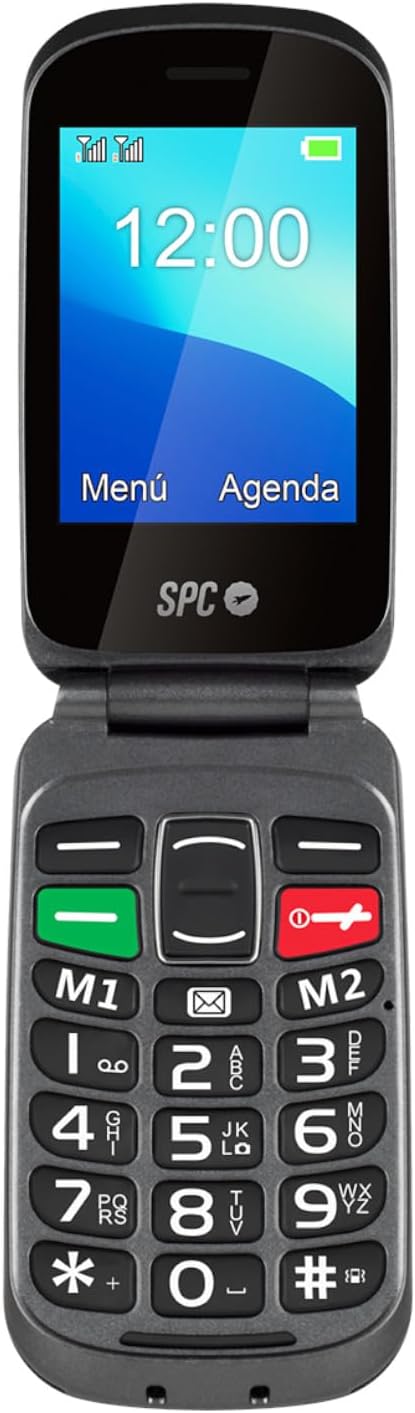 SPC Magnus - Klapphandy für Senioren mit grossen Tasten, Fernkonfiguration, hörgerätekompatibel, lau