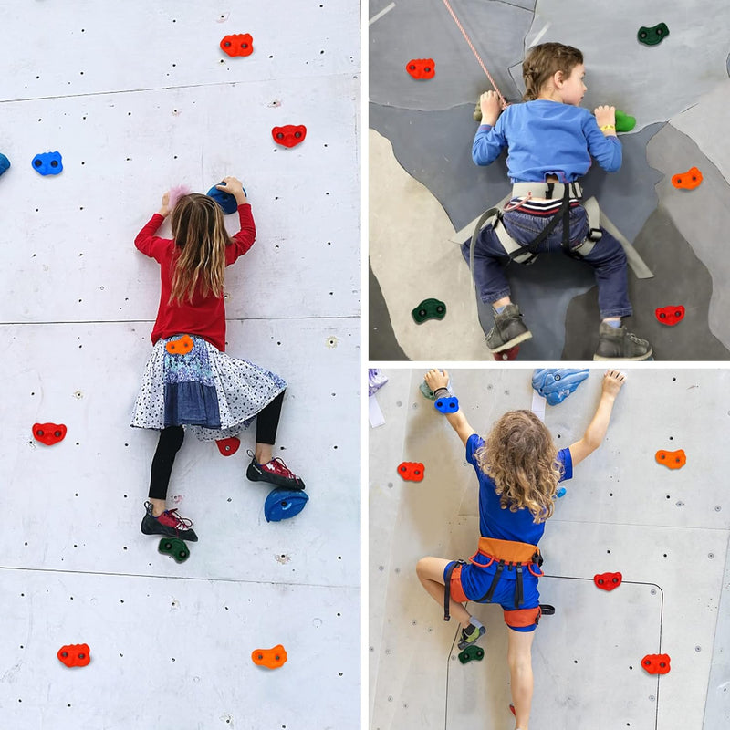 CHAIRLIN Klettersteine Kinder Klettergriffe für Spielturm Kletterwände, für Baumklettern bunt für ei