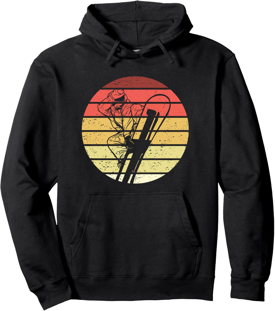 Snowboarding Retro Style Vintage Pullover Hoodie