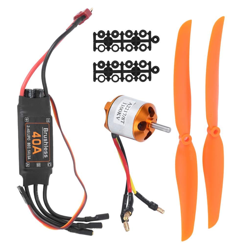 RC Airplane Power Kit, bürstenloser 1100-kV-Motor 40A ESC SG90 9G Micro Servo 1060 Propeller Kompati