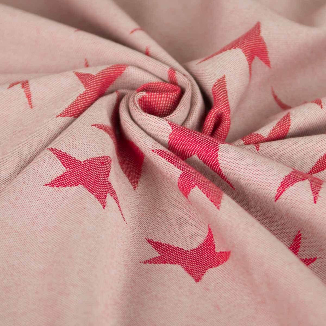 Hoppediz Baby-Tragetuch ab Geburt, Neugeboren bis Kleinkind, 100% Baumwolle, Los Angeles rot 4,60 m