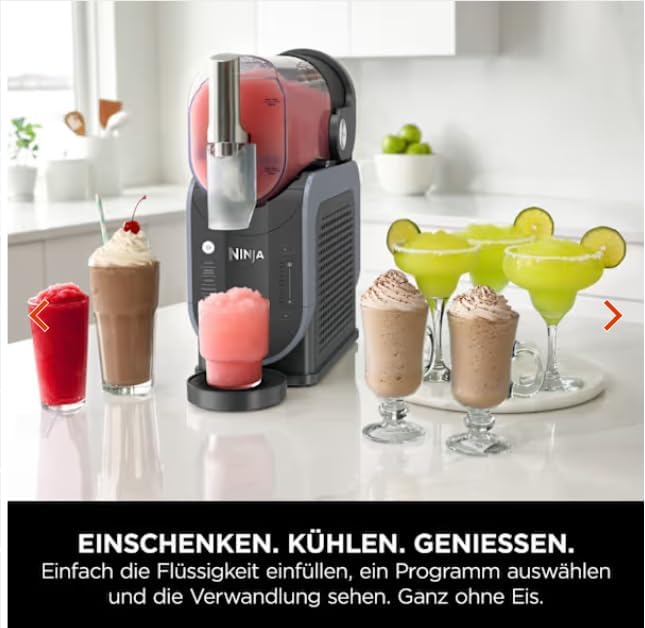 Ninja SLUSHi Maschine für Slush, Eis-Cocktails, Frappé, Milchshakes & gefrorenen Saft, ohne Eis oder