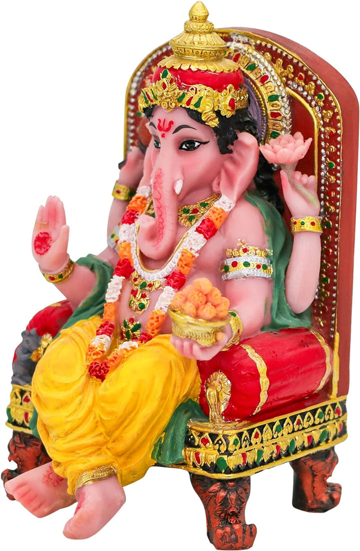 alikiki Ganesha-Statue, Hindu-Gott, indisches Idol, sitzender Lord Ganesha-Statue, Indien, Murti-Art