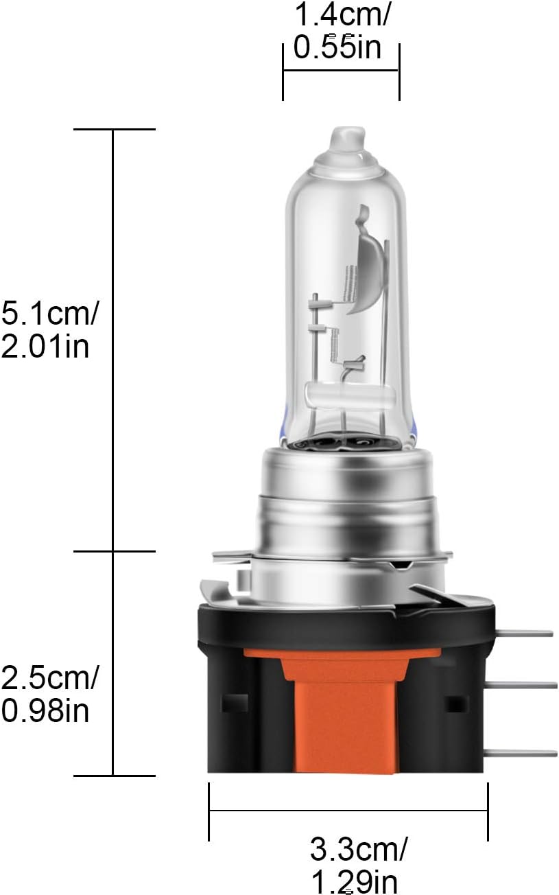 WinPower H15 12V 15/55W Halogen Birne Standlicht Tagfahrlicht Fernlicht Gelb Glühlampe Auto Lampe, 2