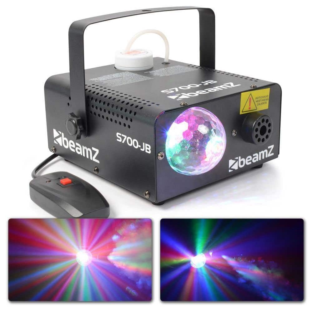 BeamZ S700-JB Kompakte 700-Watt-Nebelmaschine mit Fernbedienung, Rauchmaschine mit Lichteffekt, Smok