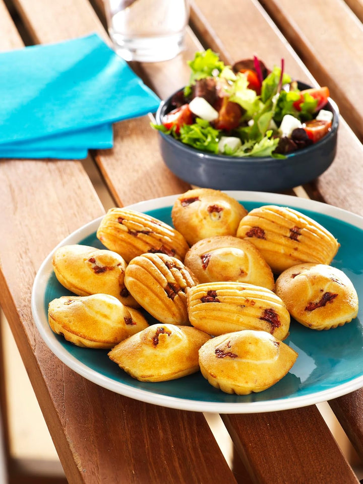 Tefal Snack Collection Teller mit Antihaftbeschichtung Mini Madeleine, Teller Schwarz, Mini Madelein