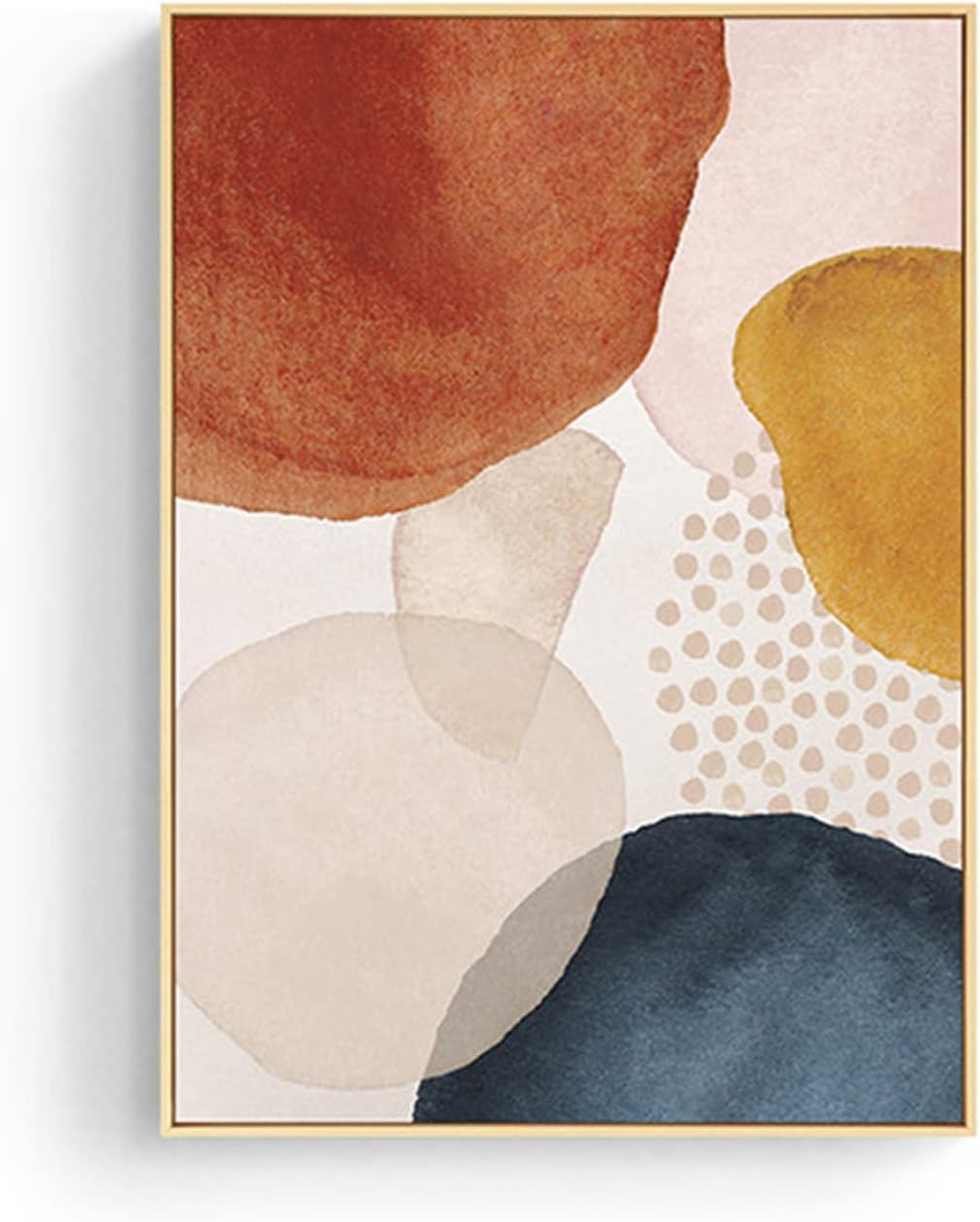 TROYSINC 3er Set Morandi Poster, Abstrakt Geometrie Bilder, Nordisch Kunstposter, Ohne Rahmen Leinwa