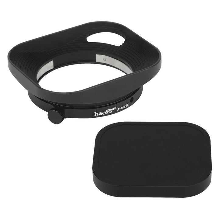 Haoge LH-M36B Metall Aushöhlen Sonnenblende Gegenlichtblende mit Kappe für Leica Leitz Summicron 35m