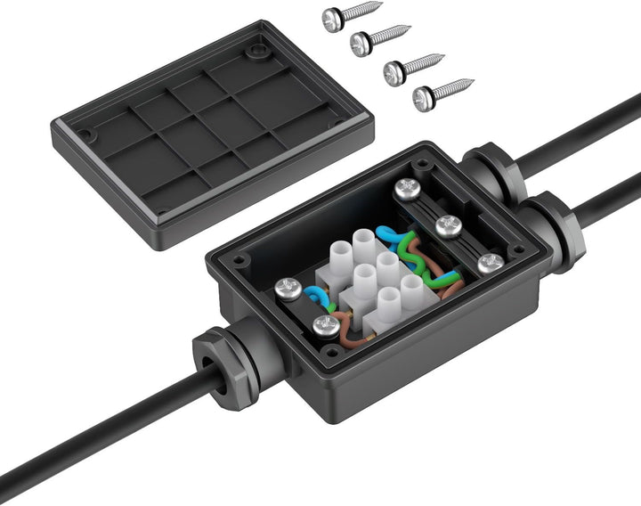 ledscom.de 2-fach Kabelverbinder, wetterfest, IP68, Muffe für 6-8mm Kabel-Durchmesser, 20 Stk. 20 St