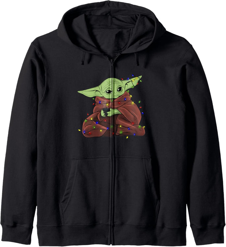 Star Wars: Mandalorian Grogu In Lights Christmas Kapuzenjacke