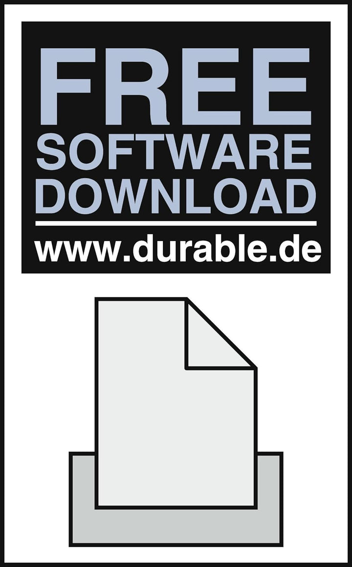 Durable Namensschild Dachaufsteller (Acryl, 61/122 x 150 mm) 10 Stück, transparent, 803319, 61/122 x