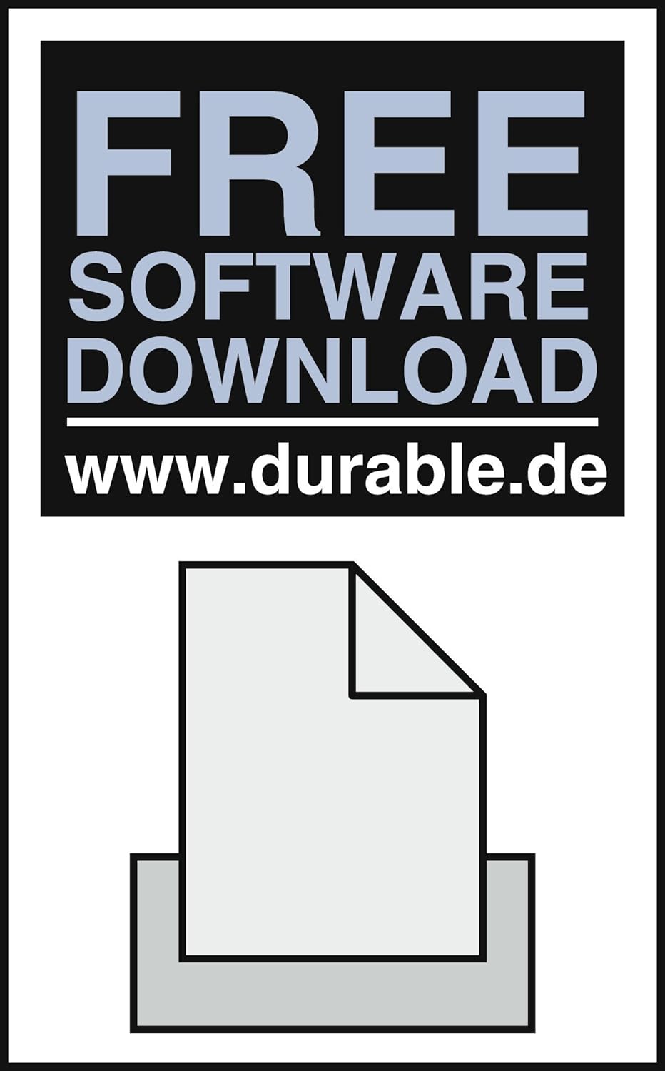 Durable Tischnamensschild L-Aufsteller (aus Acryl, 61 x 210 mm) 10 Stück, transparent, 803119, 61 x