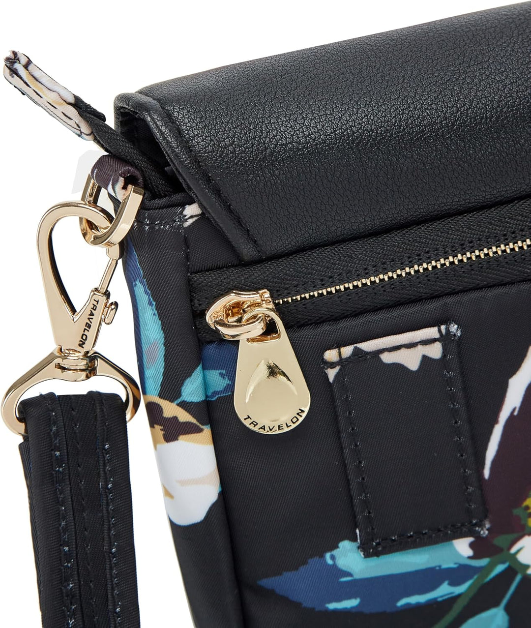 Travelon Addison Gürteltasche, Diebstahlschutz, umwandelbar, mit Blumenmuster, Einheitsgrösse Multic