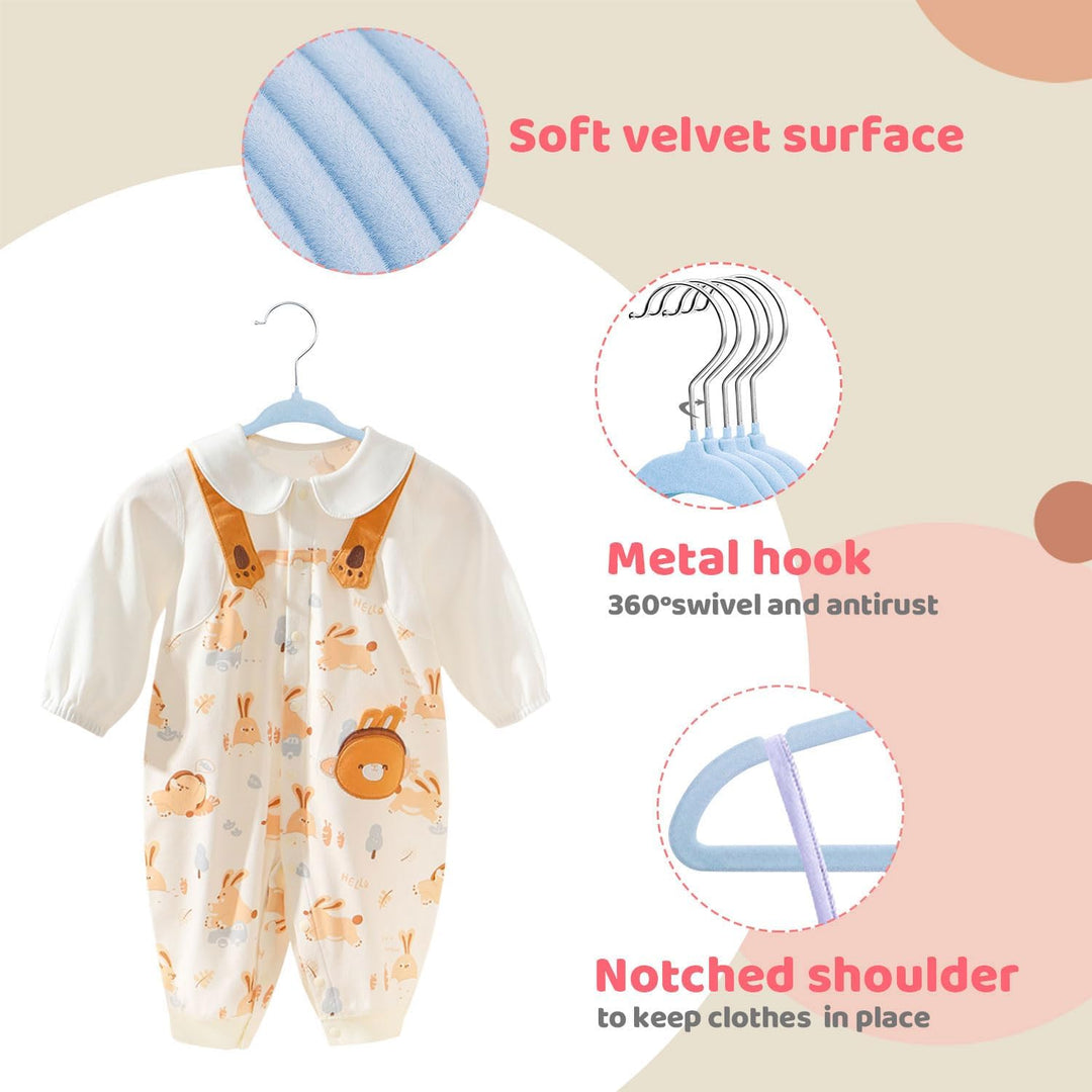 ManGotree Baby Samt Kleiderbügel, Säuglings- und Kleinkinderbügel, rutschfeste Kinderbügel, Ultra-sc