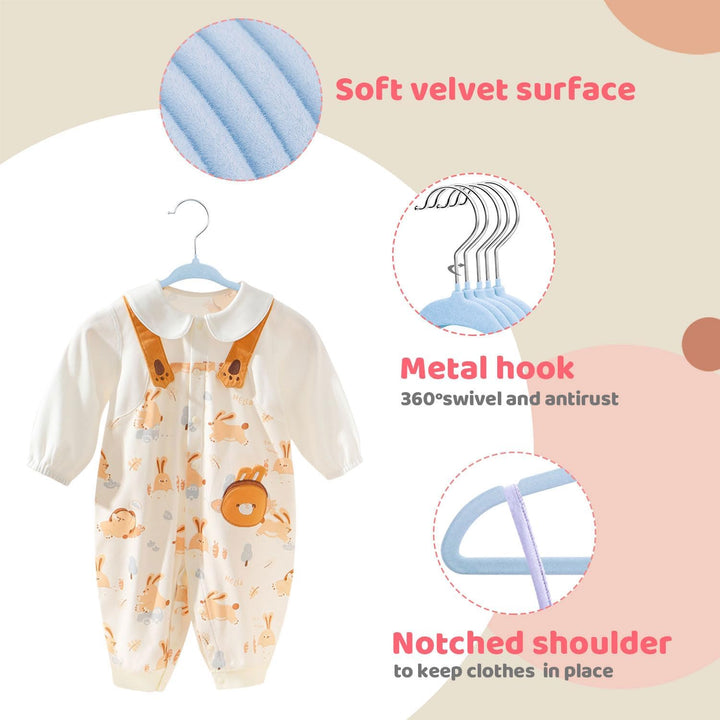 ManGotree Baby Samt Kleiderbügel, Säuglings- und Kleinkinderbügel, rutschfeste Kinderbügel, Ultra-sc