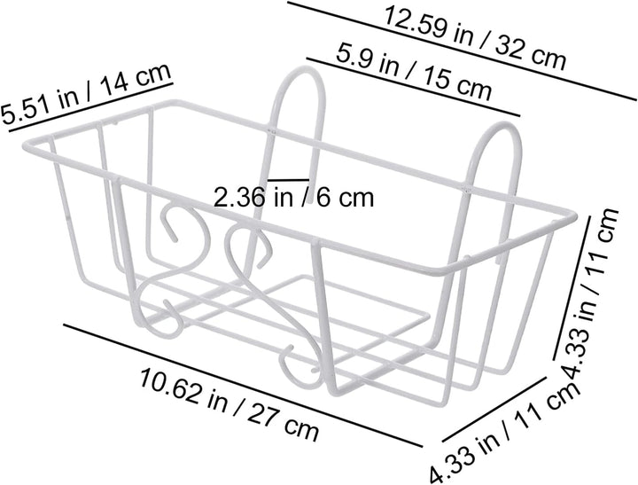 BESTONZON Balkongeländer Blumentopf Halterung Balkon Geländer Topf Regal Metall Blumentopfhalter Eis