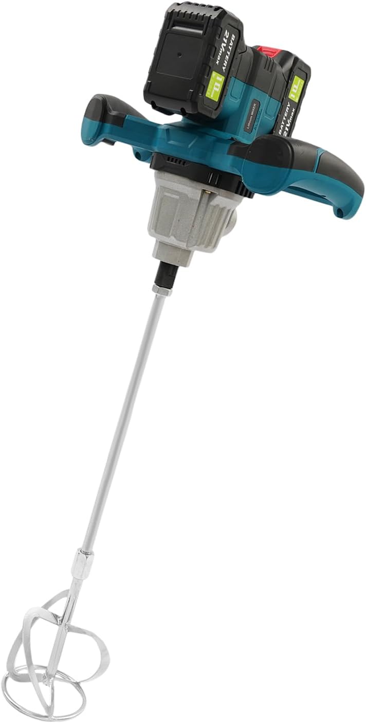 21V Akku Mörtelrührer, 1200W Bürstenloser Motor mit 65 Nm Drehmoment, 6-stufige Drehzahlregelung & 2
